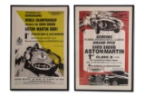 Pair of Framed 'Aston Martin Sebring and Nrburgring Racing' Posters