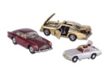 Group of three James Bond Aston Martin Cars