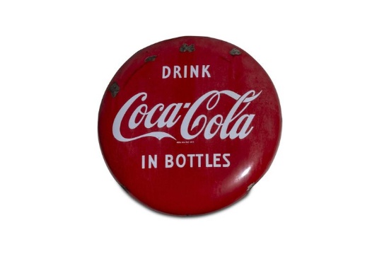 'Coca-Cola' Porcelain Button Sign