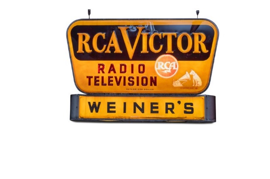 RCA Victor Dealership Illuminated Sign