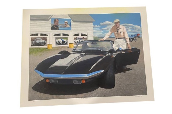 Signed Chris Osbourne Artist's Proof Large John Fitch Lithograph, unframed