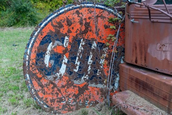 Very Worn, Large Gulf Oil Sign