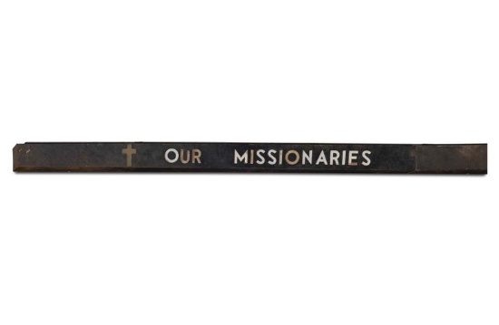 'Our Missionaries' Metal Sign