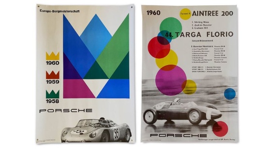 1960 Formula Two / Targa Florio and 1960 Europa-Bergmeisterschaft Porsche Factory Racing Posters