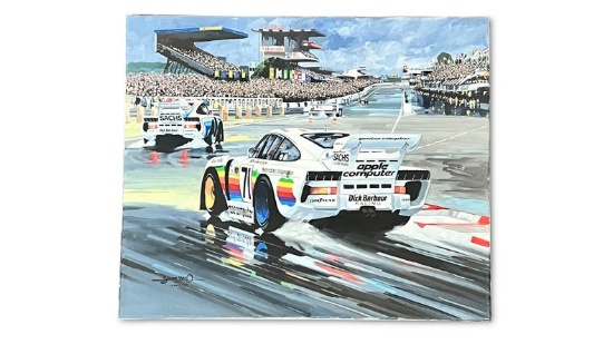 1980 24 Hours of Le Mans Dick Barbour Racing Porsche 935 - Original Painting
