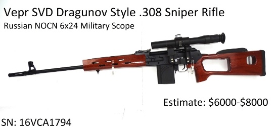 Vepr SVD Dragunov Style .308 Sniper Rifle