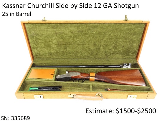 Kassnar Churchill Side by Side 12 GA Shotgun