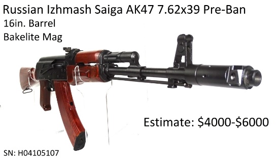 Russian Izhmash Saiga AK47 7.62x39mm Pre-Ban