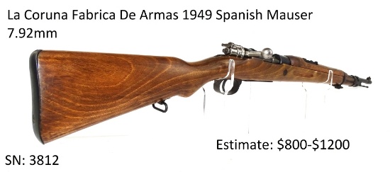 1949 Coruna Fabrica De Armas Spanish Mauser 7.92mm