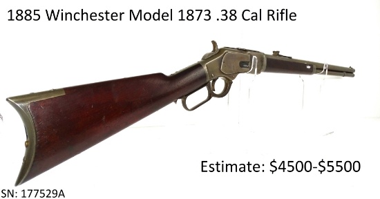 1885 Winchester Model 1873 .38 Cal Rifle