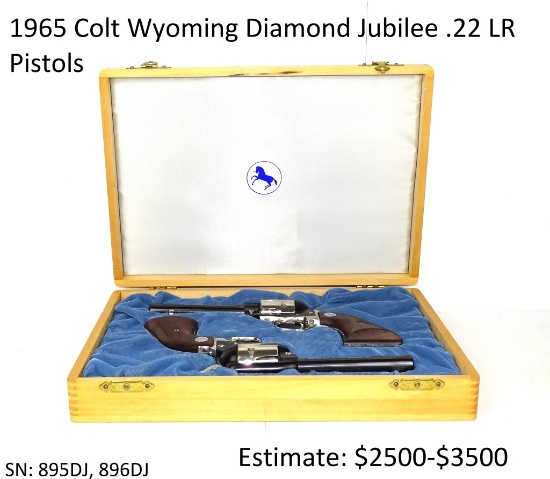 1965 Colt Wyoming Diamond Jubilee .22 LR Pistols