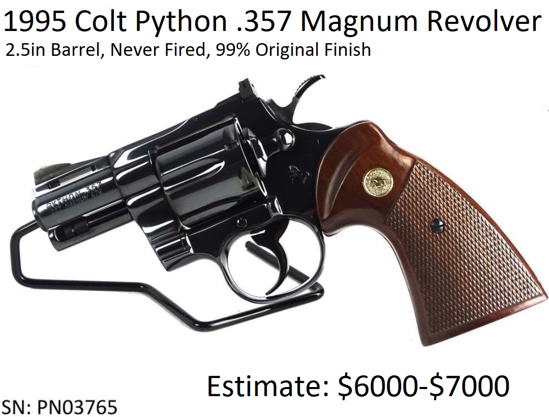 1995 Snub Nose Colt Python .357 Magnum RARE | Proxibid