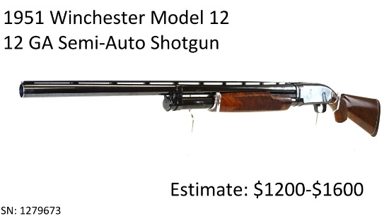 1951 Winchester Model 12 12 GA Semi-Auto Shotgun