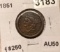 1851 Braided Hair Half Cent ABOUT UNCIRCULATED