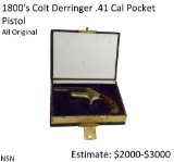 1800's Colt Derringer .41 Cal Pocket Pistol