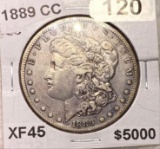 1889-CC Morgan Silver Dollar XF45