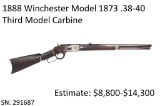 1888 Winchester Mod 1873 .38-40 3rd Model Carbine