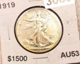 1919 Walking Half Dollar CHOICE AU