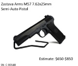 Zastava Arms M57 7.62x25mm Semi-Auto Pistol