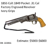 1855 Colt 1849 Pocket .31 Cal Factory Engraved