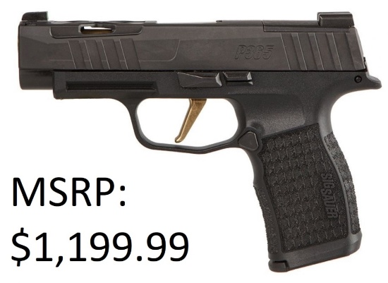 Sig Sauer P365 XL Spectre 9mm Gold Trigger Pistol