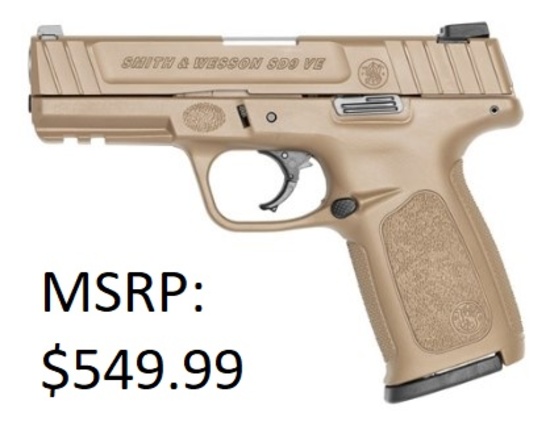 Smith & Wesson SD9VE 9mm FDE FS Pistol