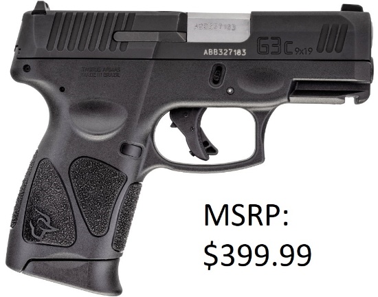 Taurus G3C Black 9mm Semi-Auto Pistol