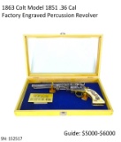 1863 Colt Model 1851 .36 Cal Factory Engraved