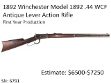Winchester Model 1892 .44 W.C.F. Antique Rifle