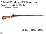 Original U.S. Model 1816 Converted .69 Cal Musket