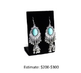 Turquoise Opal Native American Style Earrings