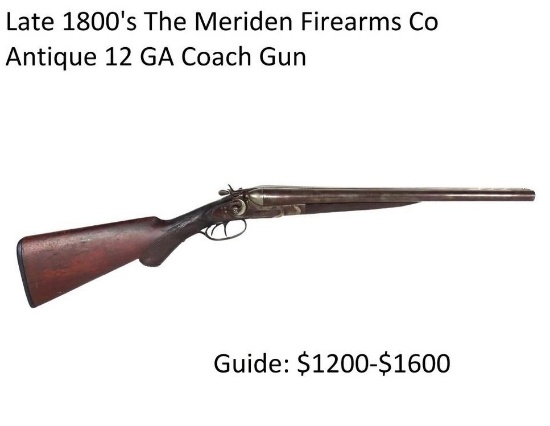 Late 1800's Meriden Antique 12 GA Coach Gun