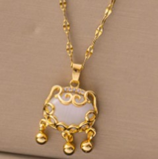 Sterling Silver Womens Gold Plated Necklace