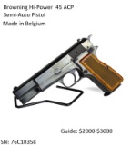 Browning Hi-Power .45 ACP Belgium Pistol