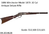 1886 Winchester Model 1873 .32 Cal Antique Deluxe
