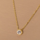 Sterling Silver Womens Gold Plated Necklace