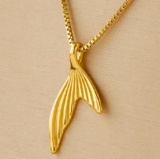 Sterling Silver Womens Gold Plated Necklace