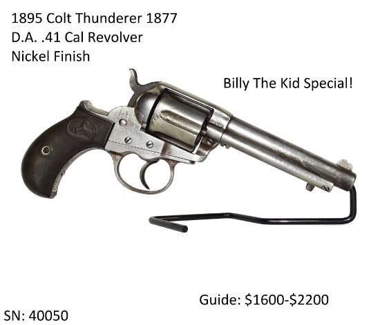1895 Colt Thunderer Model 1877 .41 Cal Revolver