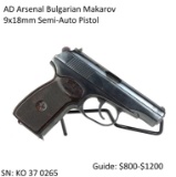 AD Arsenal Bulgarian Makarov 9x18mm Pistol