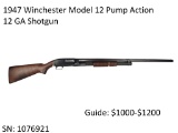 1947 Winchester Model 12 Pump Action 12 GA Shotgun