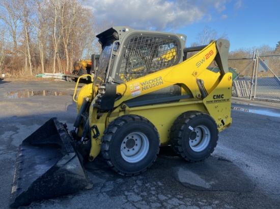 Wacker Neuson Sw 28 Skid Steer Loader S/n 2000082050, High Flow, With Grind