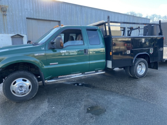2006 Ford F-350 Xlt Super Duty Extended Cab Utility Body Truck Vin 1fdwx37p