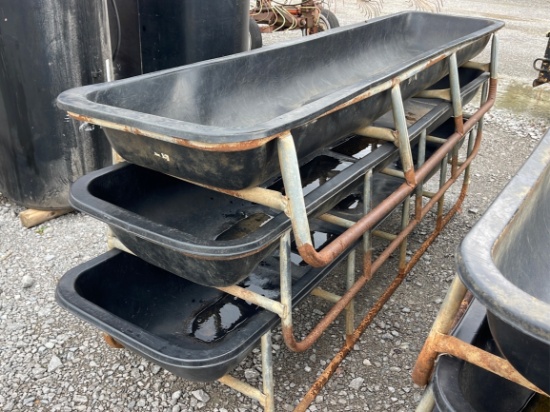 Lot of (3) Bunk Feed Troughs