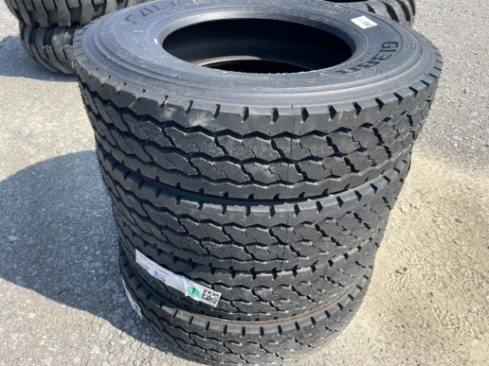 (4) New Falken GI388D 11R24.5 Tires