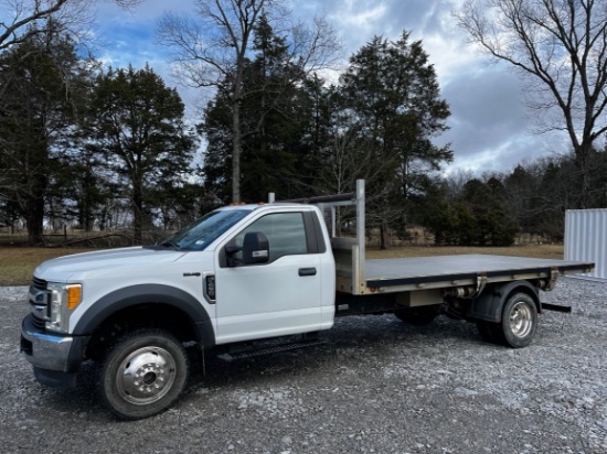 2017  FORD  F-450 XLT SUPER DUTY  FLATBED  Dump Truck