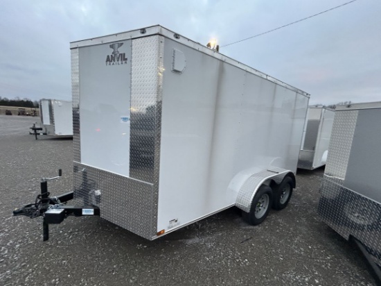 New  2024  Anvil  7x12  T/A  Enclosed  Tag Trailer