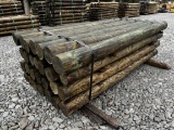New Bundle of 8 ft. x 6 in. Treated Fence Posts (28 pcs)