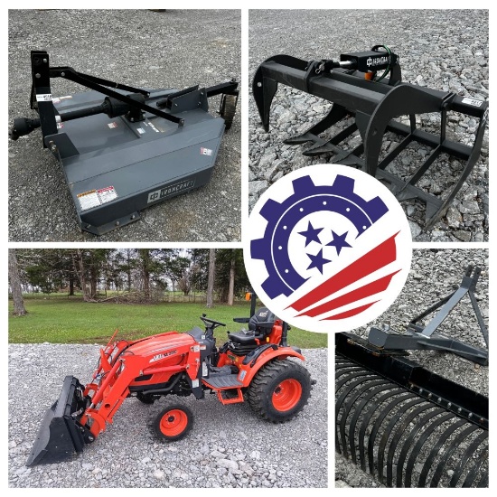 2024 Kioti CX2510 Farm Tractor Package WITH Attachments