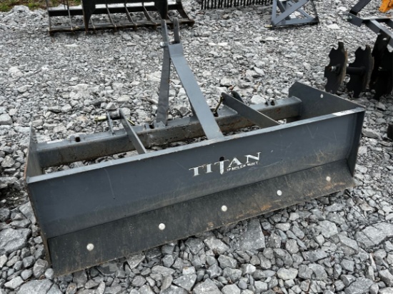 Unused  TITAN IMPLEMENT  Rear Box Blade Grader / Farm Tractor Attachment