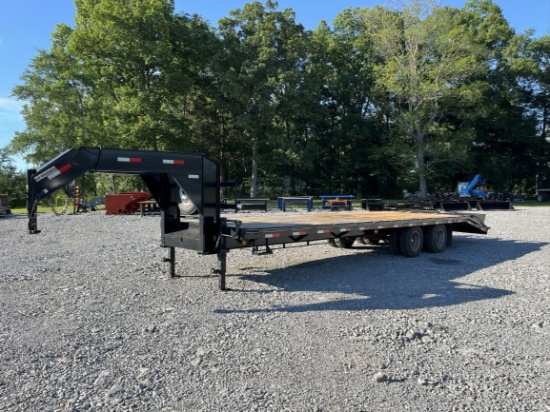 2025 C & W Trailers Dual T/A Flatbed Gooseneck Trailer